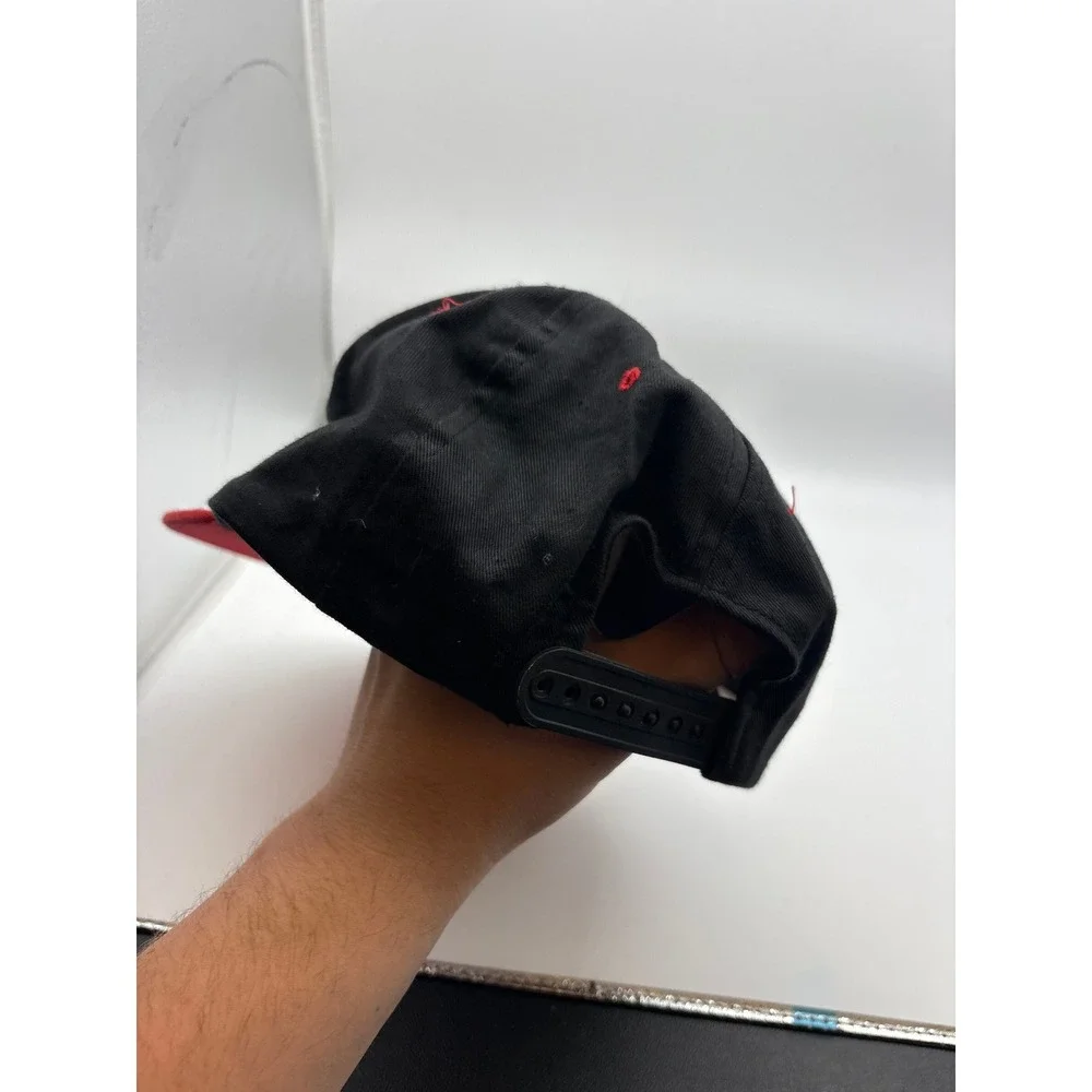 VTG 90s 1992 Jurassic Park Embroidered Snapback Hat Cap OS Black Red Movie Merch